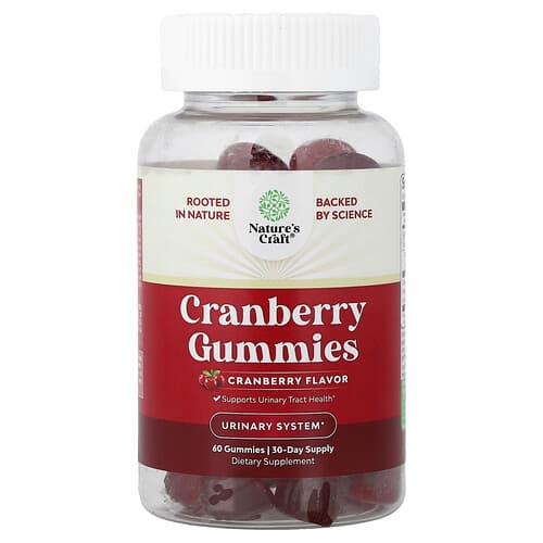 Nature's Craft, Cranberry Gummies, Cranberry, 60 Gummies (12,500 mg per Gummy)