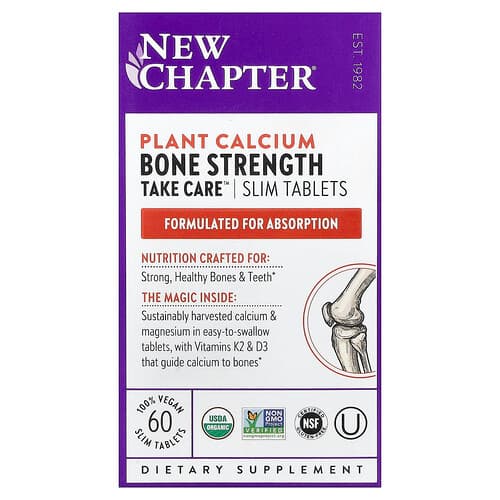 New Chapter, Plant Calcium, Bone Strength Take Care™, 60 Vegan Slim Tablets
