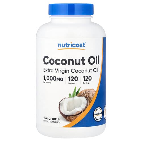 Nutricost, Coconut Oil, 1,000 mg , 120 Softgels