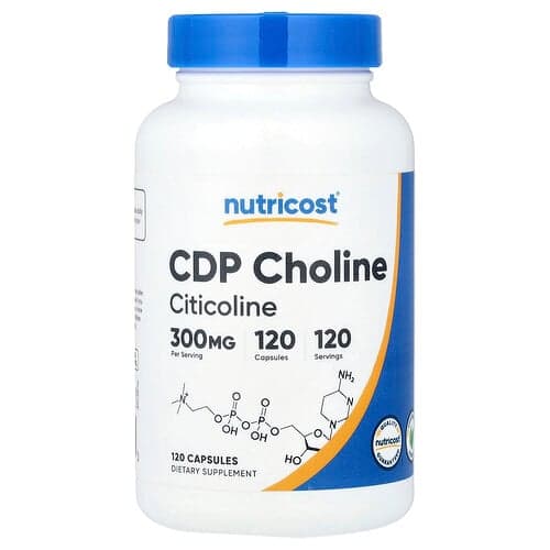 Nutricost, CDP Choline, Citicoline, 120 Capsules