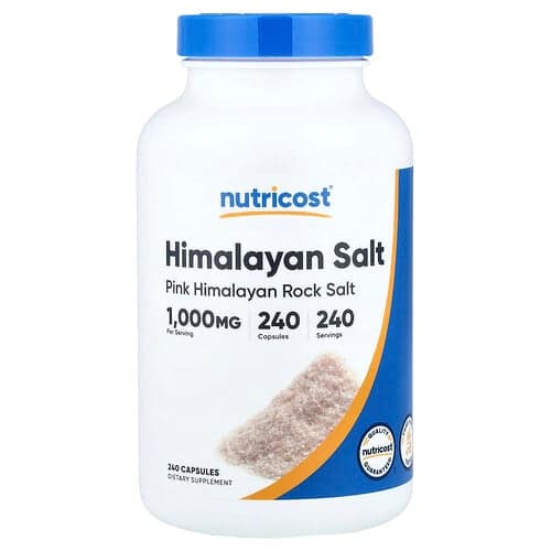 Nutricost, Himalayan Salt , 1,000 mg , 240 Capsules