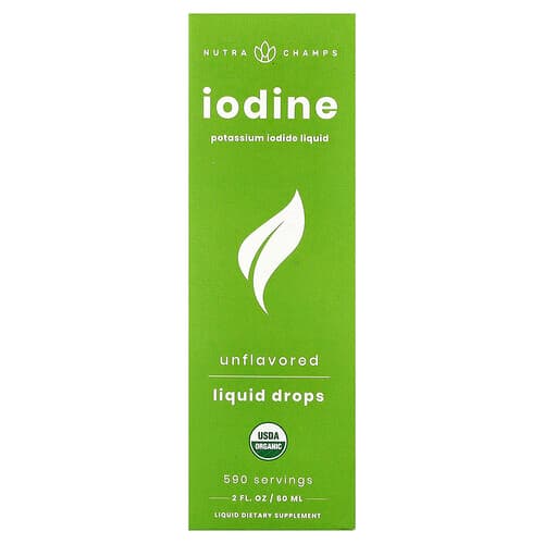 NutraChamps, Iodine Liquid Drops, Unflavored, 2 fl oz (60 ml)