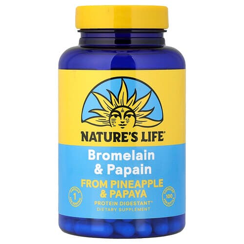Nature's Life, Bromelain & Papain, 100 Capsules