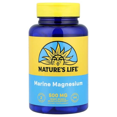Nature's Life, Marine Magnesium, 100 Vegetarian Capsules (250 mg per Capsule)
