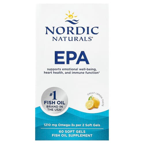 Nordic Naturals, EPA, Lemon, 60 Soft Gels
