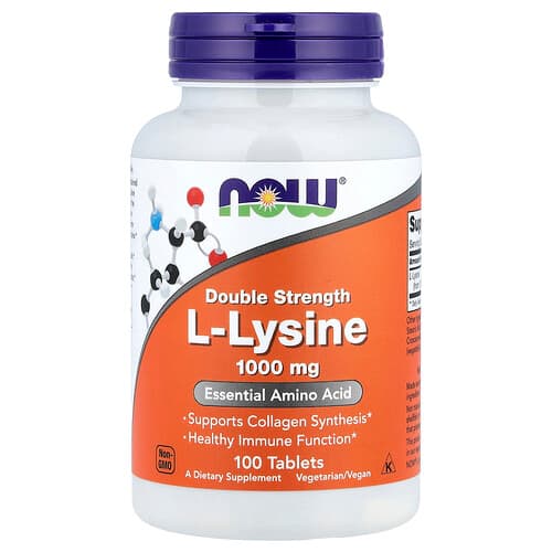 NOW Foods, L-Lysine, 1,000 mg, 100 Tablets