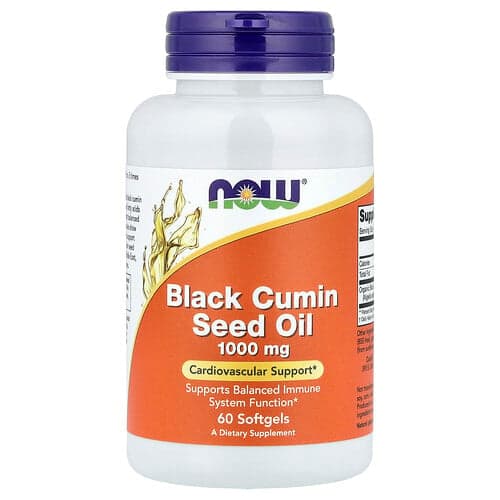 NOW Foods, Black Cumin Seed Oil, 1,000 mg, 60 Softgels