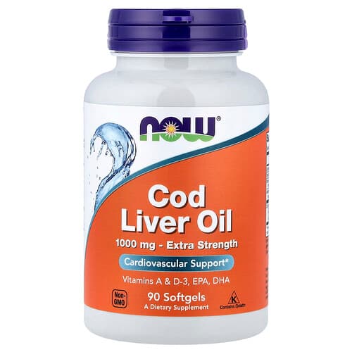 NOW Foods, Cod Liver Oil, 1,000 mg, 90 Softgels