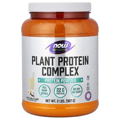 NOW Foods, Sports, Plant Protein Complex, Creamy Vanilla, 2 lbs (907 g)
