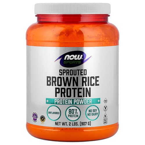 NOW Foods, Sports, Sprouted Brown Rice Protein Powder, Unflavored, 2 lbs (907 g)