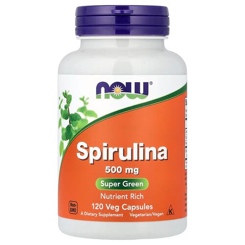 NOW Foods, Spirulina, 120 Veg Capsules (500 mg per Capsule)