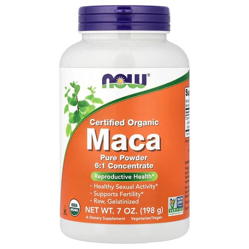 NOW Foods, Certified Organic Maca, Pure Powder, 7 oz (198 g)