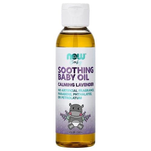 NOW Foods, Soothing Baby Oil, Calming Lavender, 4 fl oz (118 ml)