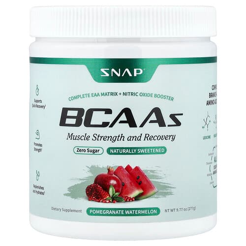 Snap Supplements, BCAAs, Pomegranate Watermelon, 9.77 oz (277 g)