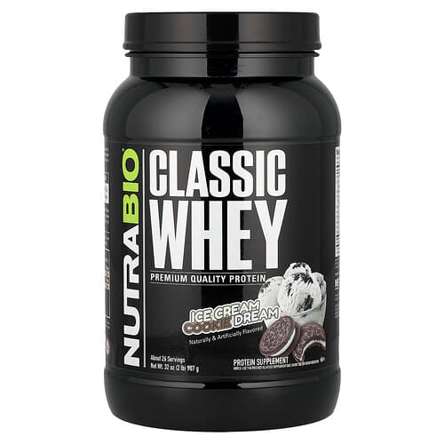 NutraBio, Classic Whey Protein, Ice Cream Cookie Dream, 2 lbs (907 g)