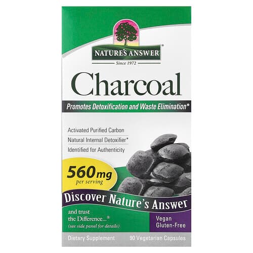 Nature's Answer, Charcoal, 90 Vegetarian Capsules (280 mg per Capsule)
