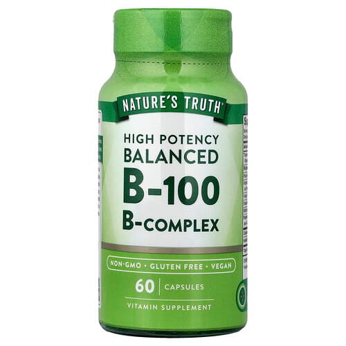 Nature's Truth, Balanced B-100, High Potency, 60 Capsules