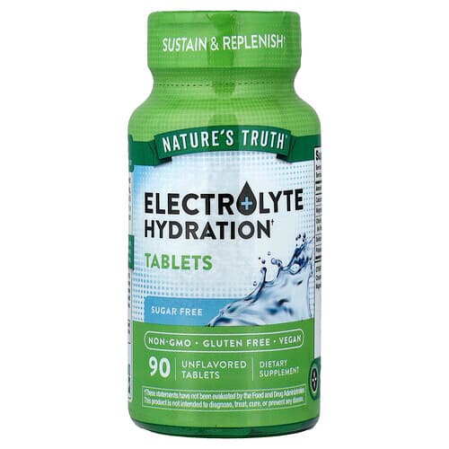 Nature's Truth, Electrolyte Hydration, Unflavored, 90 Tablets