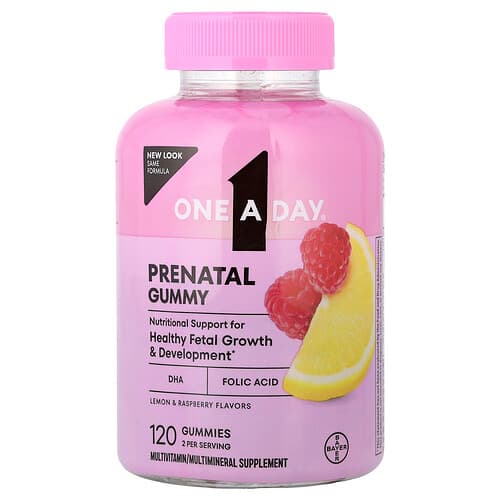 One-A-Day, Prenatal Gummy, Lemon & Raspberry, 120 Gummies