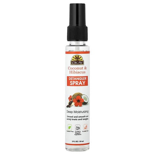 Okay Pure Naturals, Coconut & Hibiscus Detangler Spray, 2 fl oz (59 ml)