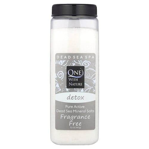 One with Nature, Dead Sea Spa, Mineral Salts, Detox, Fragrance Free, 32 oz (907 g)