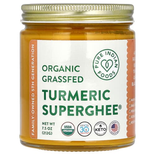 Pure Indian Foods, OrganicTurmeric Superghee, 7.5 oz (212 g)