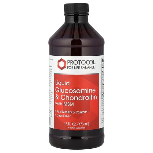 Protocol for Life Balance, Liquid Glucosamine & Chondroitin with MSM, Citrus, 16 fl oz (473 ml)