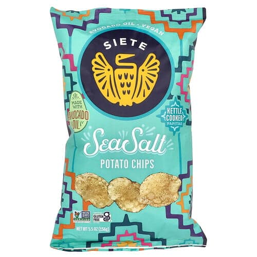 Siete, Kettle Cooked Potato Chips, Sea Salt, 5.5 oz (156 g)