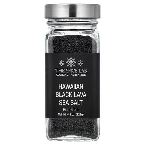 The Spice Lab, Hawaiian Black Lava Sea Salt, Fine Grain, 4.3 oz (121 g)