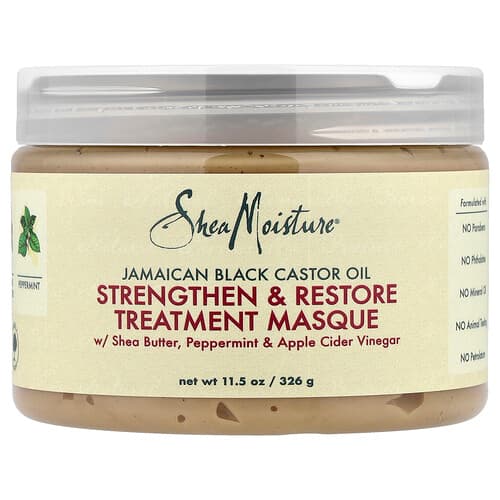 SheaMoisture, Jamaican Black Castor Oil, Strengthen & Restore Treatment Masque, 11.5 oz (326 g)