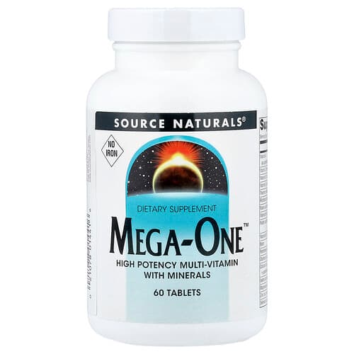 Source Naturals, Mega-One™, No Iron, 60 Tablets