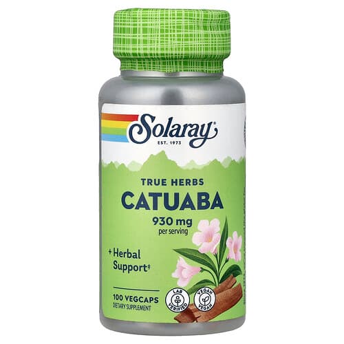 Solaray, True Herbs, Catuaba, 100 VegCaps (465 mg per Capsule)