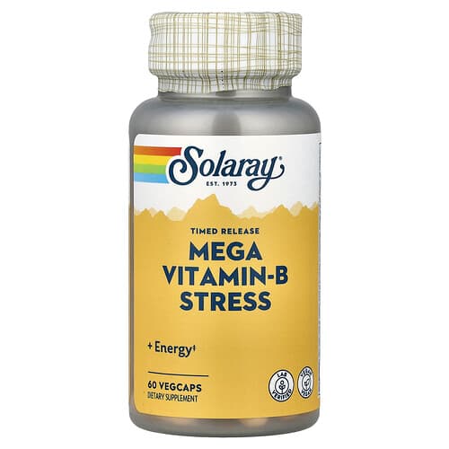 Solaray, Timed Release, Mega Vitamin-B Stress, 60 VegCaps