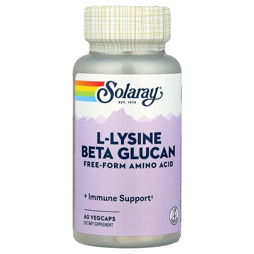 Solaray, L-Lysine Beta Glucan, 60 VegCaps