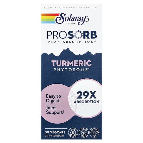 Solaray, Turmeric Phytosome™, 30 Vegcaps (500 mg per Capsule)