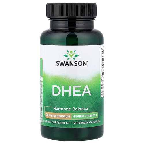Swanson Vitamins, DHEA, 25 mg, 120 Vegan Capsules