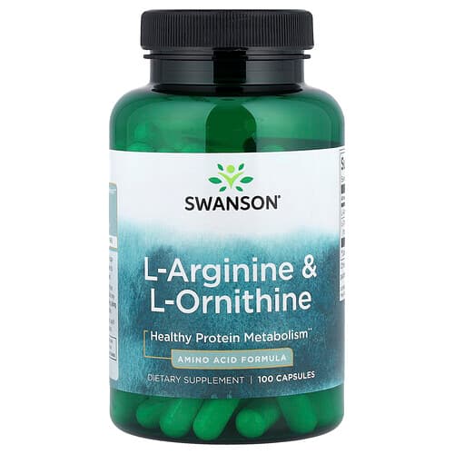 Swanson Vitamins, L-Arginine & L-Ornithine, 100 Capsules