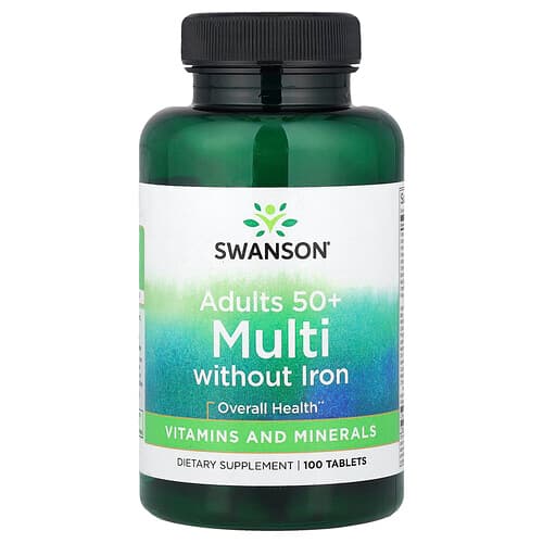 Swanson Vitamins, Adults 50+ Multi Without Iron, 100 Tablets