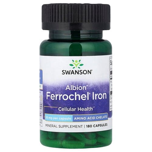 Swanson Vitamins, Albion®, Ferrochel® Iron, 18 mg, 180 Capsules