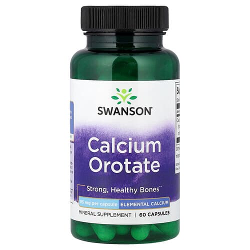 Swanson Vitamins, Calcium Orotate , 85 mg , 60 Capsules