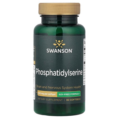 Swanson Vitamins, Phosphatidylserine, Soy-Free Formula, 100 mg, 90 Softgels