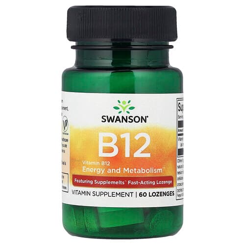 Swanson Vitamins, Vitamin B12, 60 Lozenges (5,000 mcg per Lozenge)