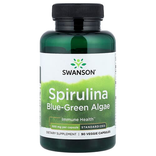 Swanson Vitamins, Spirulina Blue-Green Algae, Standardized, 90 Veggie Capsules