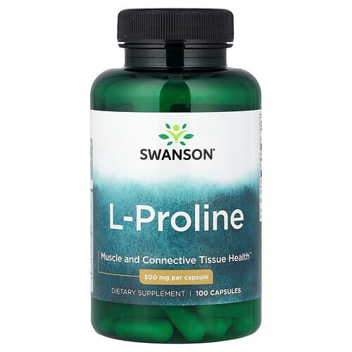 Swanson Vitamins, L-Proline, 500 mg, 100 Capsules