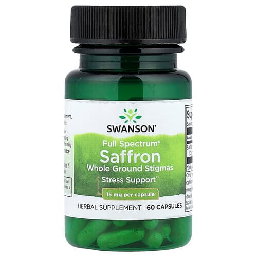Swanson Vitamins, Full Spectrum® Saffron, 15 mg, 60 Capsules