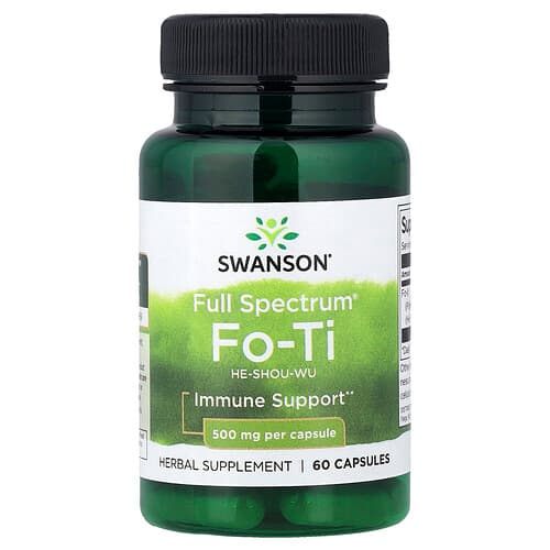 Swanson Vitamins, Full Spectrum® Fo-Ti, 500 mg, 60 Capsules