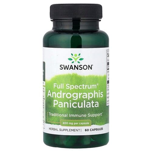 Swanson Vitamins, Full Spectrum® Andrographis Paniculata, 400 mg, 60 Capsules