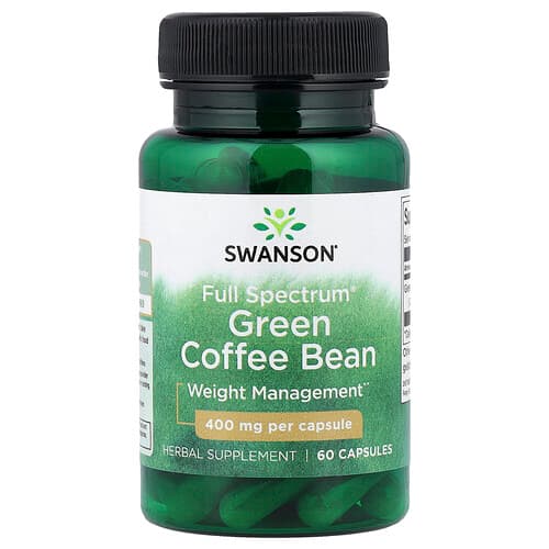Swanson Vitamins, Full Spectrum® Green Coffee Bean, 400 mg, 60 Capsules