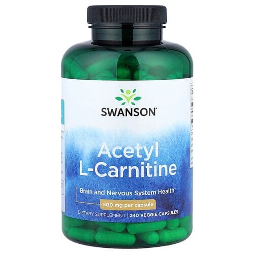 Swanson Vitamins, Acetyl L-Carnitine, 500 mg, 240 Veggie Capsules