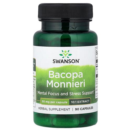 Swanson Vitamins, Bacopa Monnieri, 50 mg, 90 Capsules